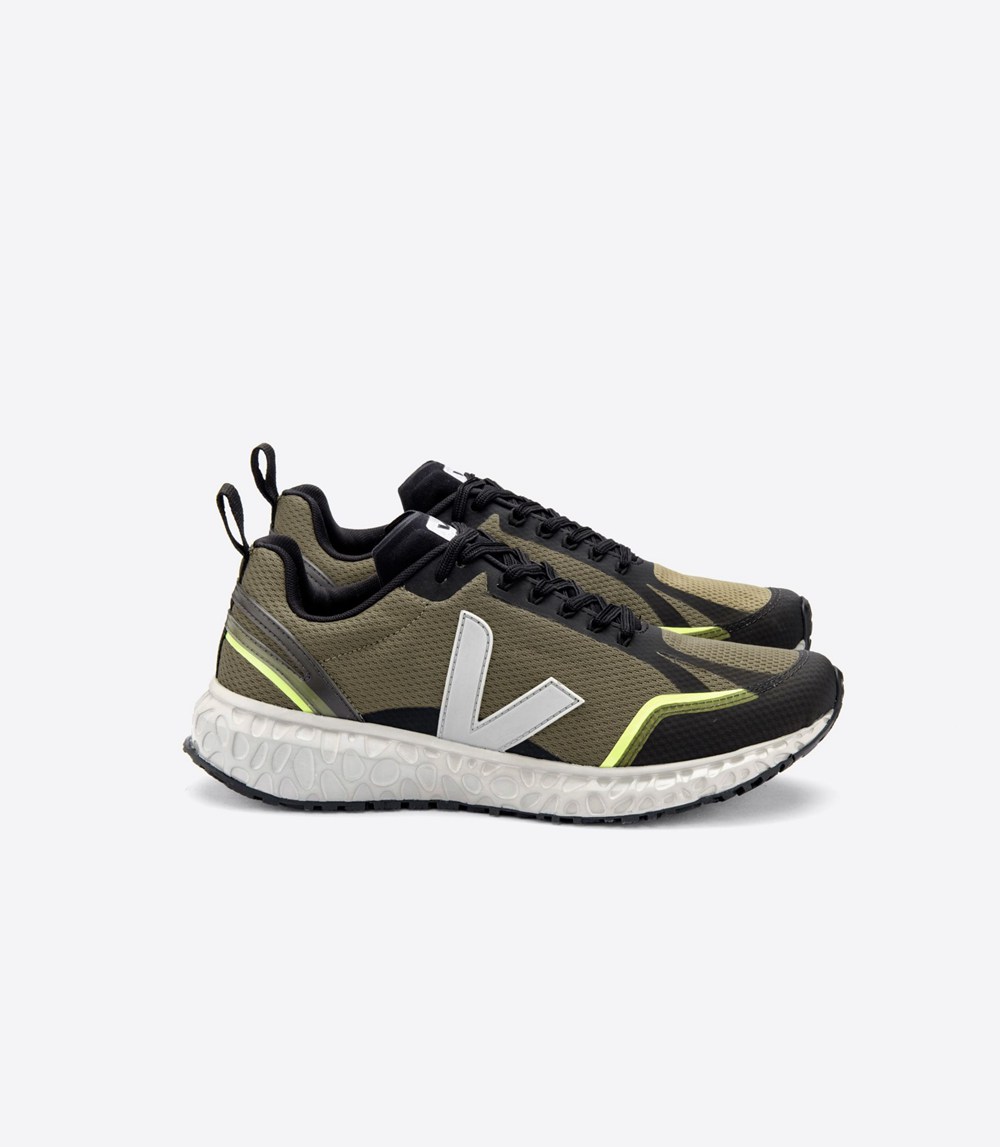 Veja Trainers Mens Olive/White - Condor Mesh - MHOD-74560